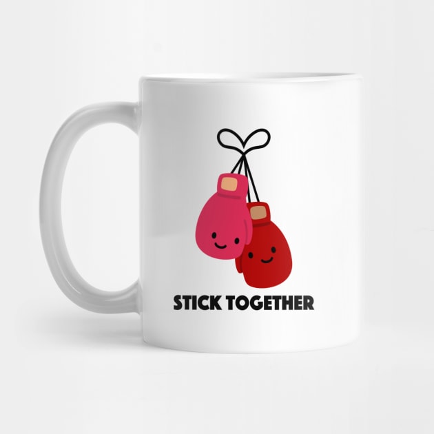 Gym Fitness Couple Lovers - Boxing Gloves - Stick Together ボクシング Sticker by PawaPotto